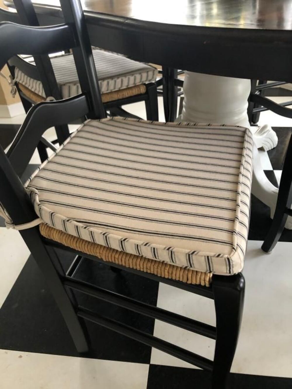 Ballard Designs LeMans Ticking Stripe Cushion Covers Set 4